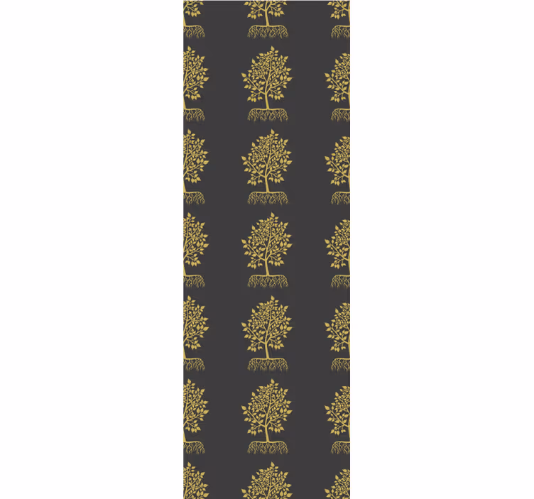 Modern blind golden tree silhouette - TenStickers