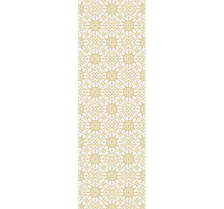 Modern blind in white floral design - TenStickers