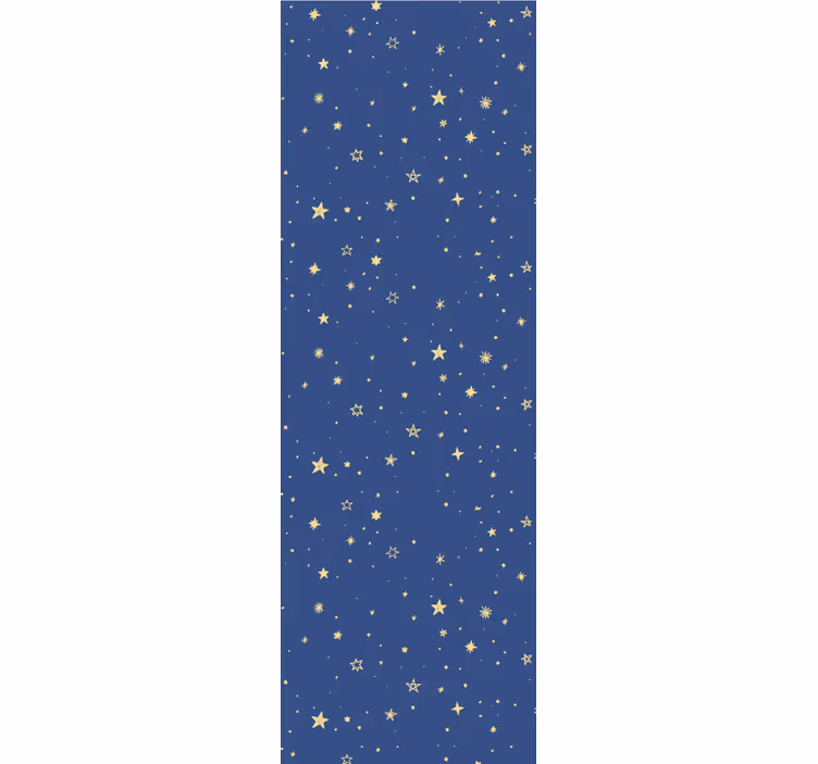 Modern blind with golden stars on blue background - TenStickers