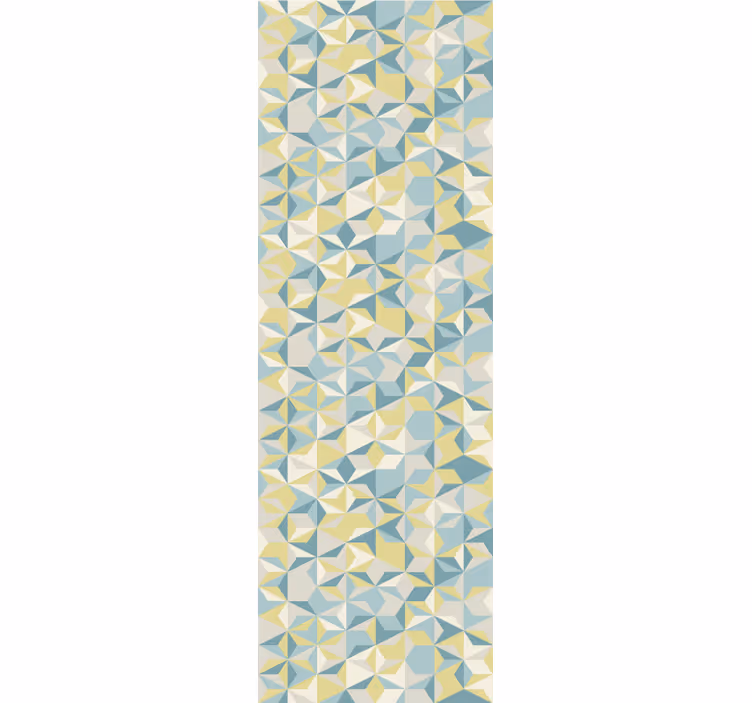 Modern blind in beige blue and yellow geometric - TenStickers