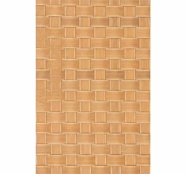 Pattern roller blind natural wicker grid design - TenStickers