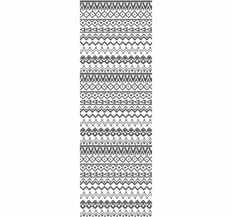 Black roller blind with hand-drawn tribal design - TenStickers