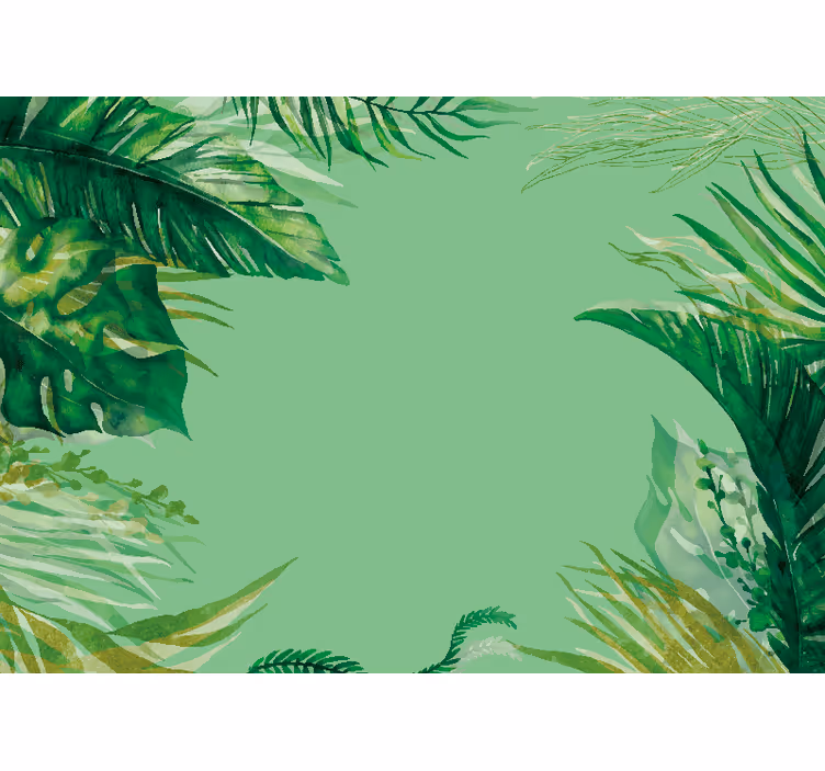 Kitchen roller blind hand painted banana leaves - TenStickers