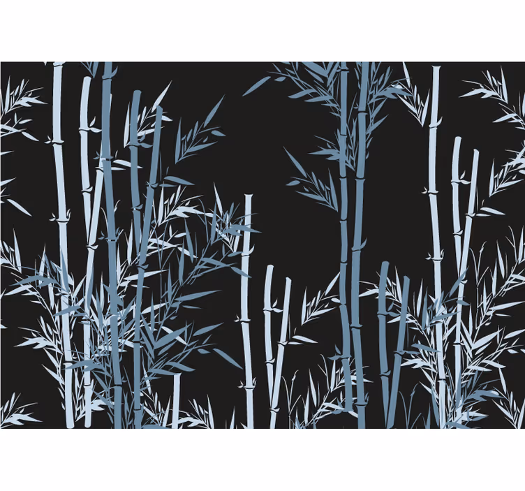 Bamboo leaves design kitchen roller blind - TenStickers
