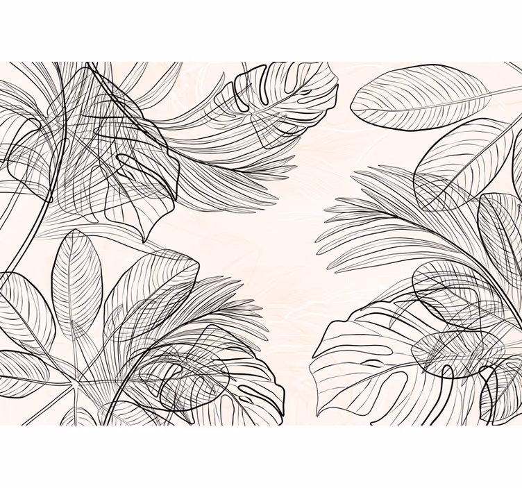 Kitchen roller blind with warm-colored leaf shapes - TenStickers