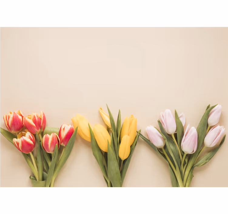 Kitchen roller blind in three flower colors - TenStickers