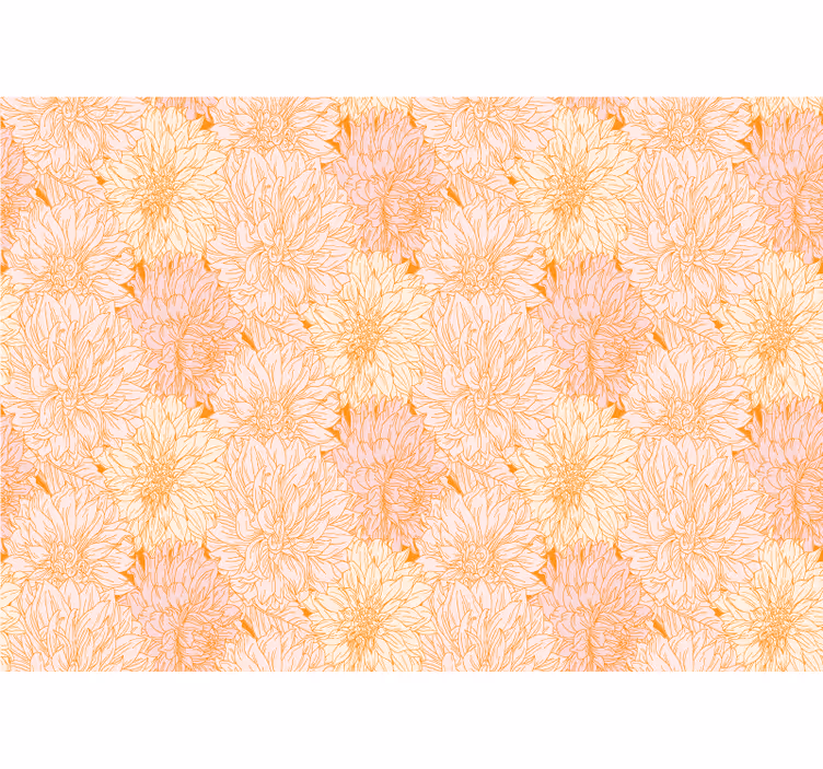 Kitchen roller blind with a lot of white dahlia texture - TenStickers