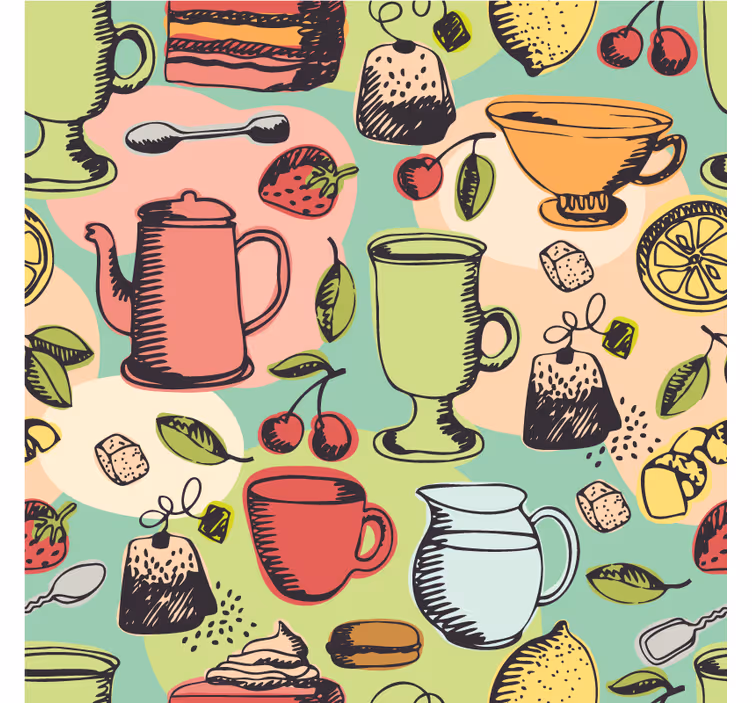 Kitchen roller blind food kitchen - TenStickers