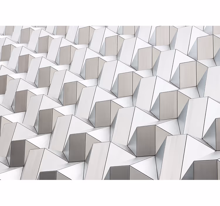 White window blind with 3d grey pattern - TenStickers