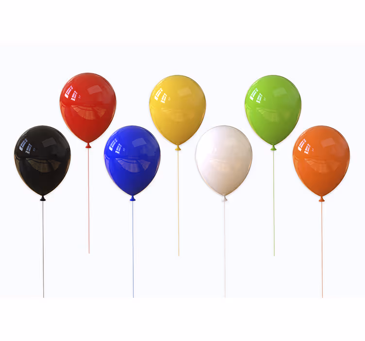 White window blind 3d realistic balloon colors - TenStickers