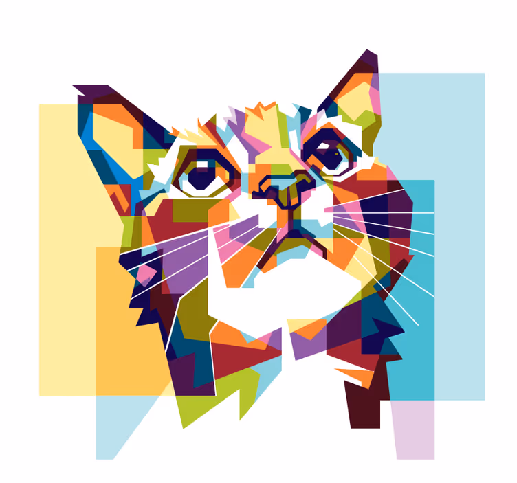 Living room blind cat colors - TenStickers