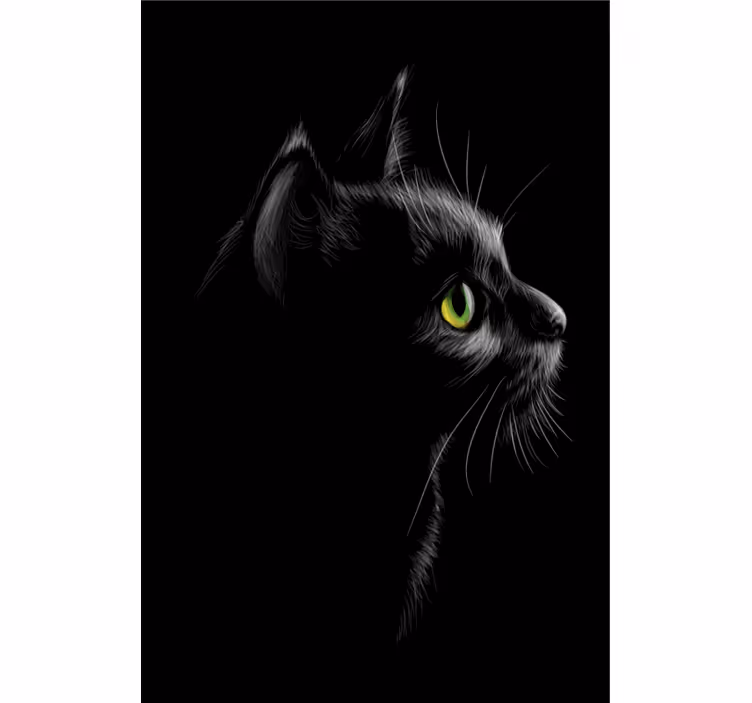Living room blind green cat eyes - TenStickers