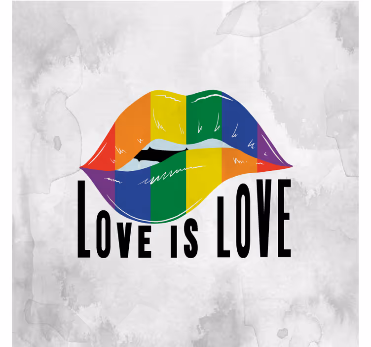 Living room blind pride day lip design - TenStickers