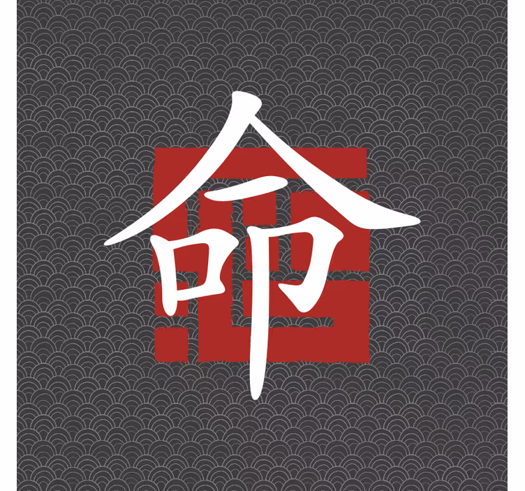 Living room blind japanese letters - TenStickers