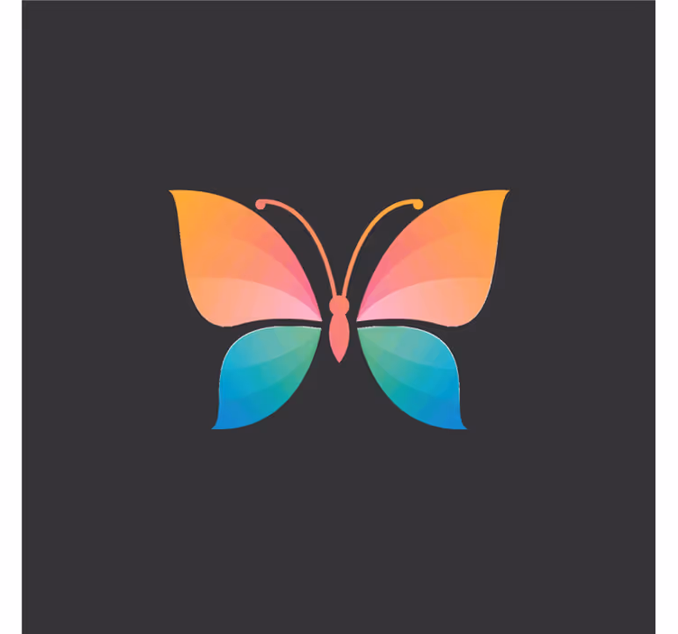 Living room blind chromatic colorful butterfly - TenStickers