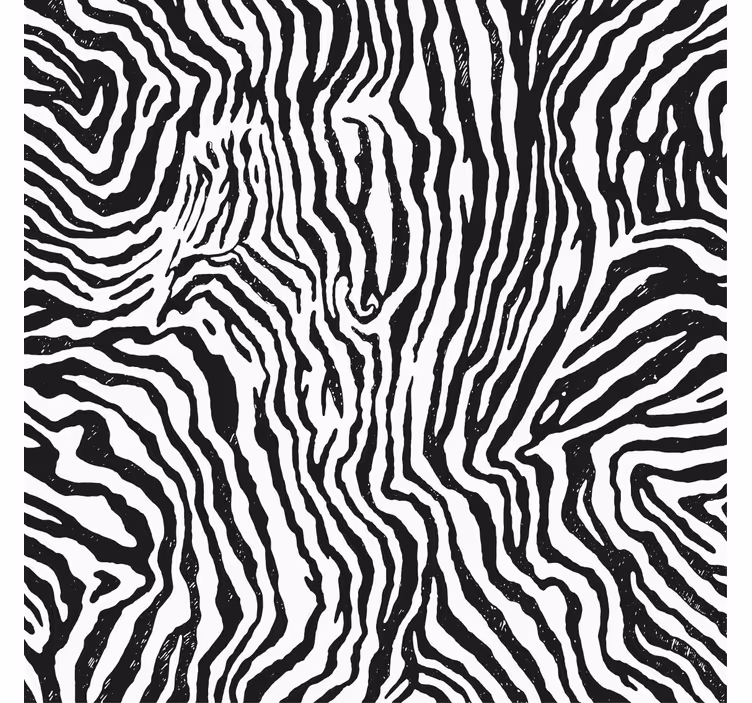 Living room blind with zebra print texture - TenStickers