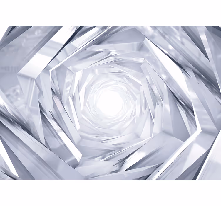 White window blind abstract geometric tunnel - TenStickers