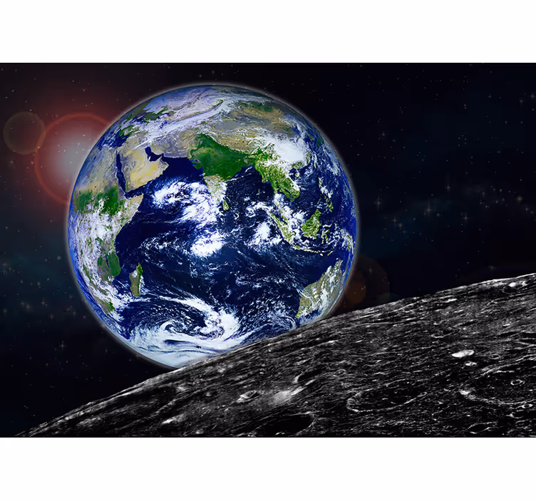 Black roller blind orbital view - TenStickers