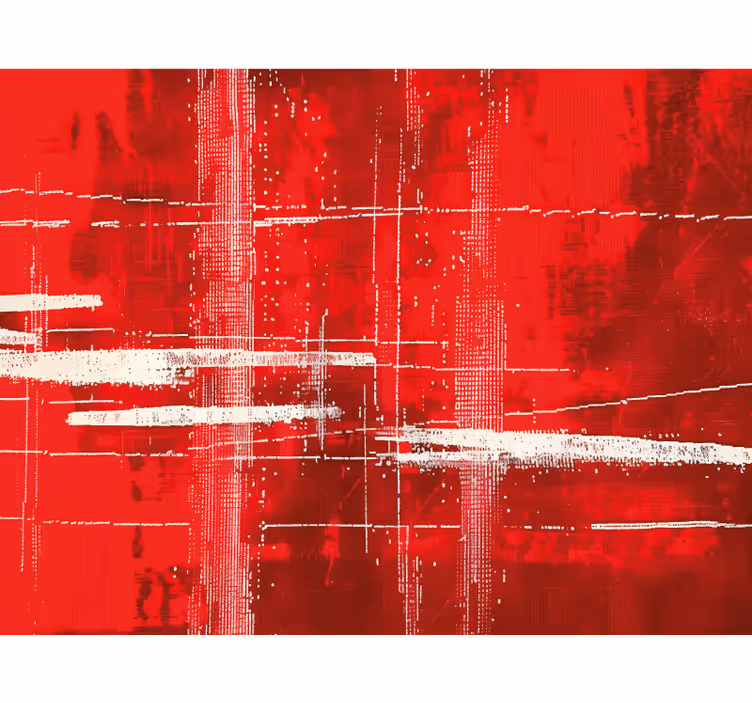Red blind with modern lines design - TenStickers