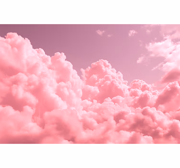 Blind pink soft cotton candy clouds - TenStickers