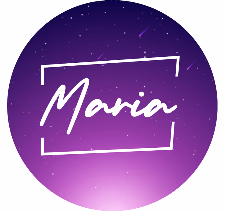 Blind purple galaxy with your name - TenStickers
