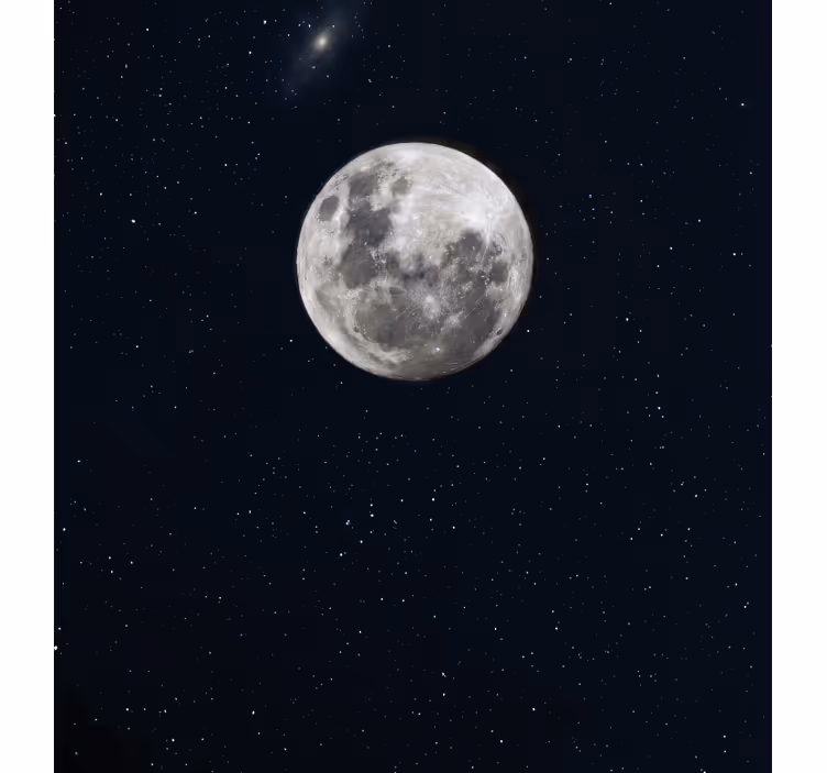 Living room blind grey moon in outer space - TenStickers