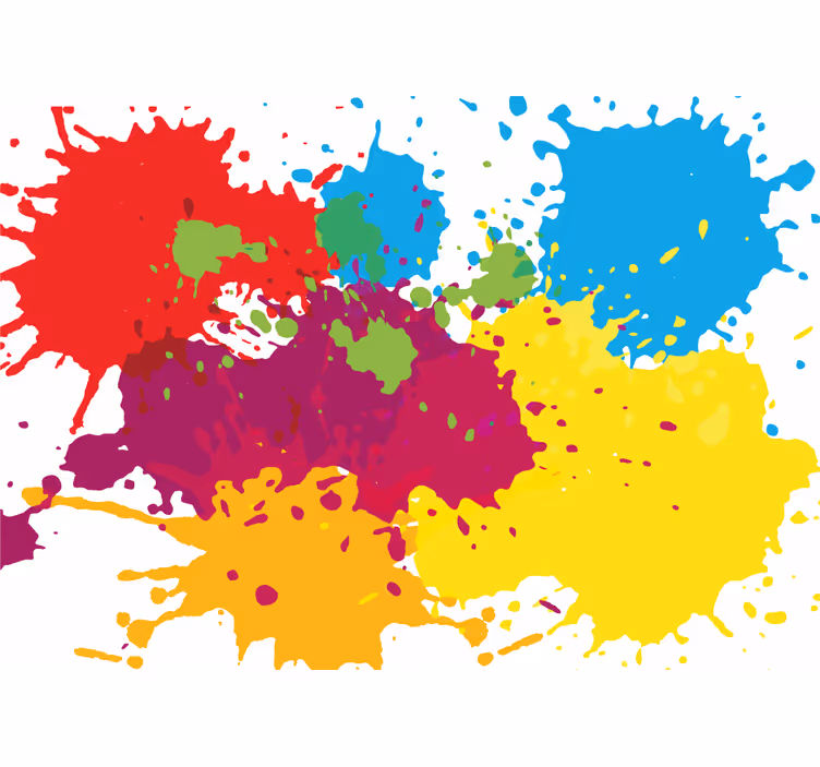 Living room blind with colorful splash spots - TenStickers