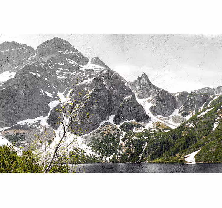 Living room blind zakopane mountain style - TenStickers
