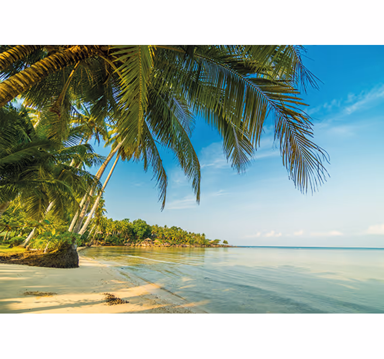 Living room blind peaceful paradise by the sea - TenStickers