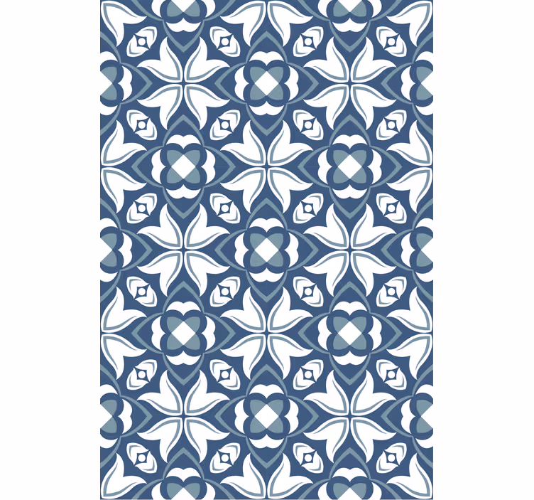 Blind blue elegant floral accents - TenStickers