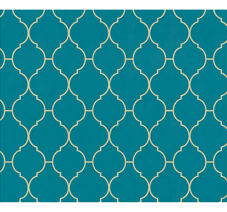 Blind blue gold and turquoise design - TenStickers