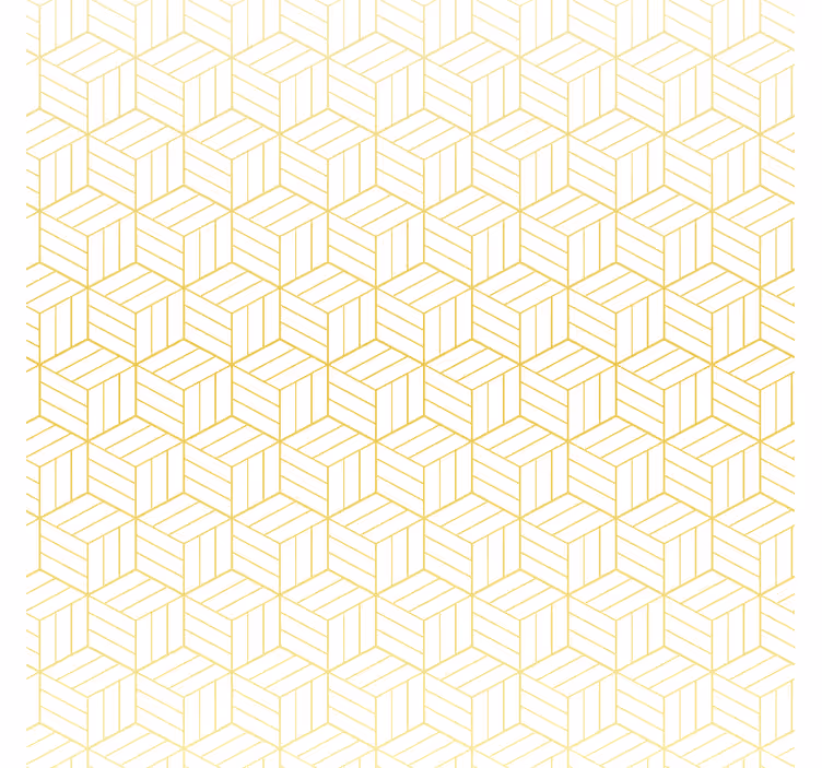 Modern blind gold foil geometric cubes - TenStickers