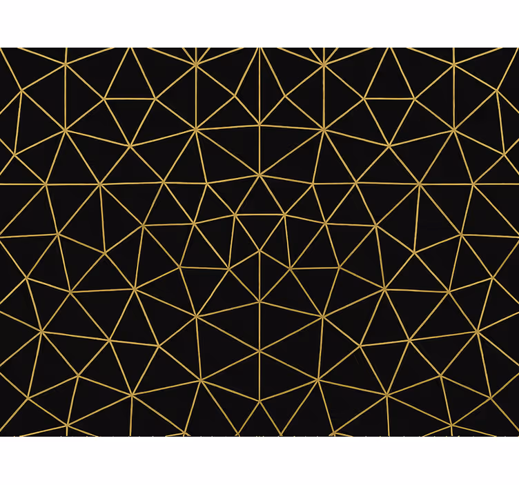 Modern blind midnight gold geometric pattern - TenStickers