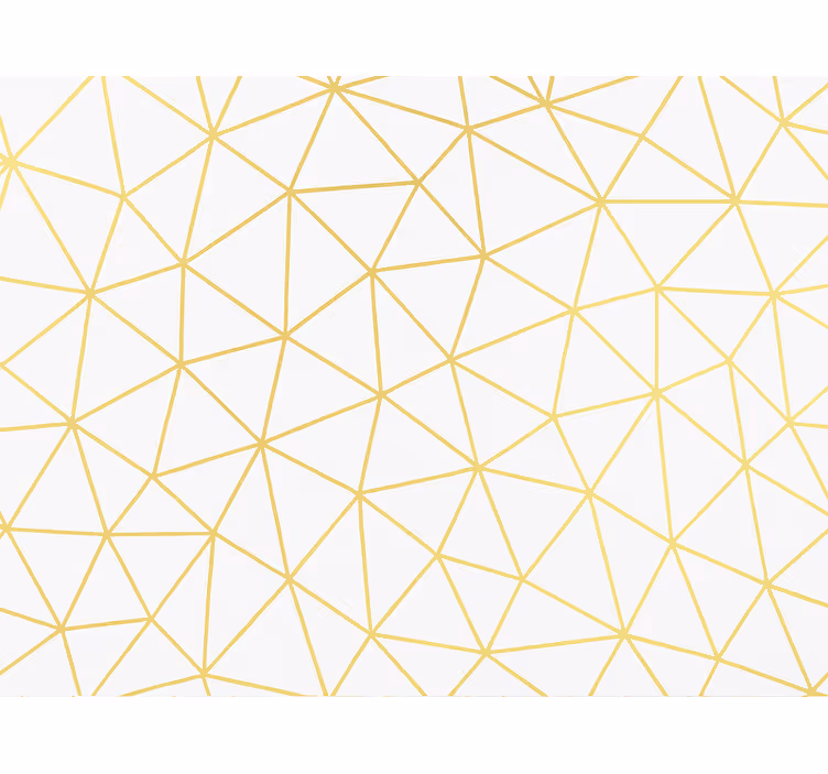 Modern blind golden geometric prism mosaic - TenStickers