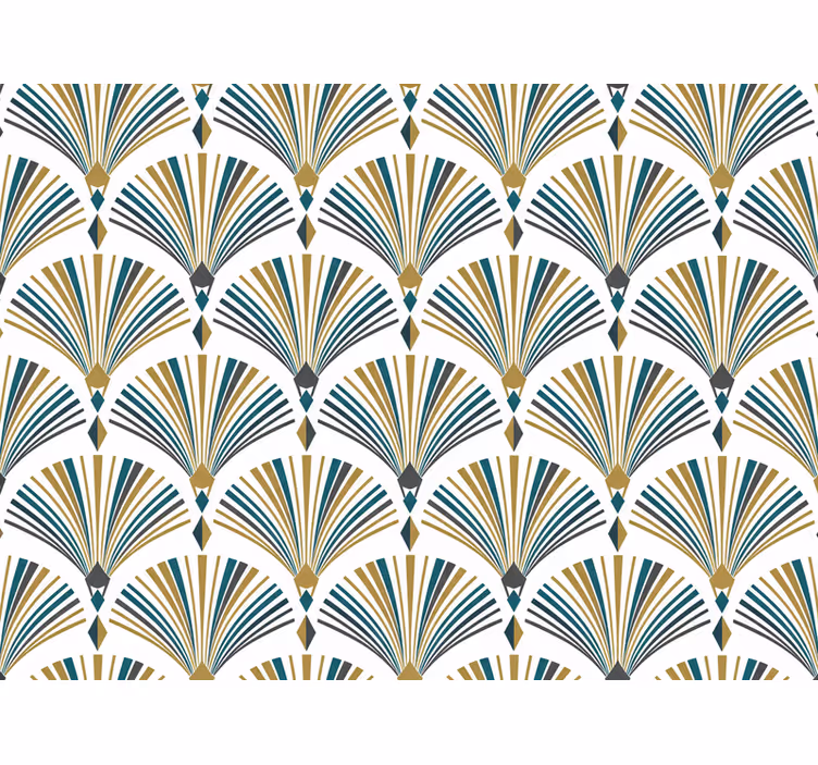 Modern blind vintage gatsby fan mural - TenStickers