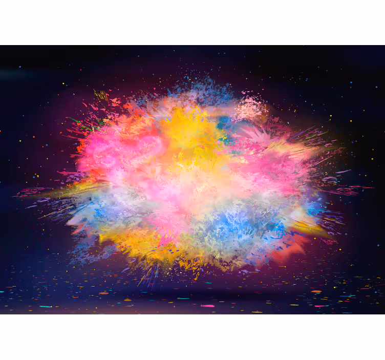 Rainbow powered burst living room blind - TenStickers