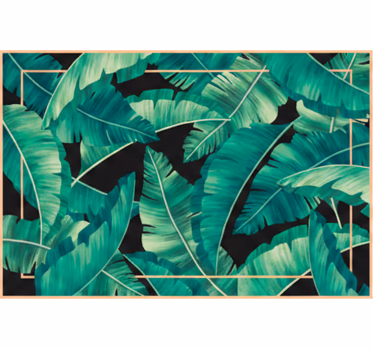 Blind green lush dark green leaves - TenStickers