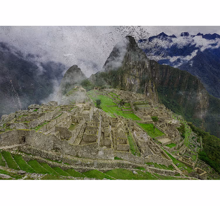 Living room blind machu picchu style - TenStickers