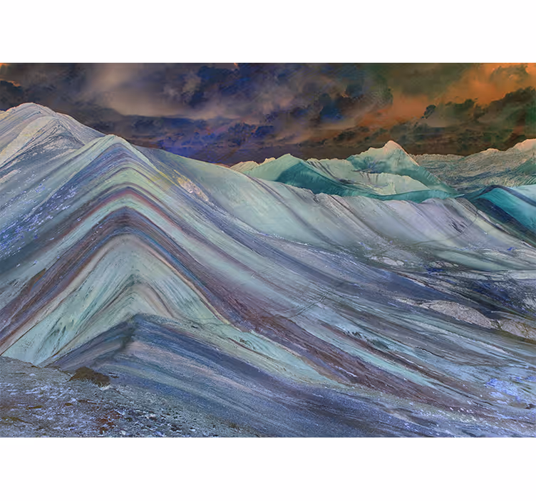 Living room blind in colorful sand vinicunca - TenStickers