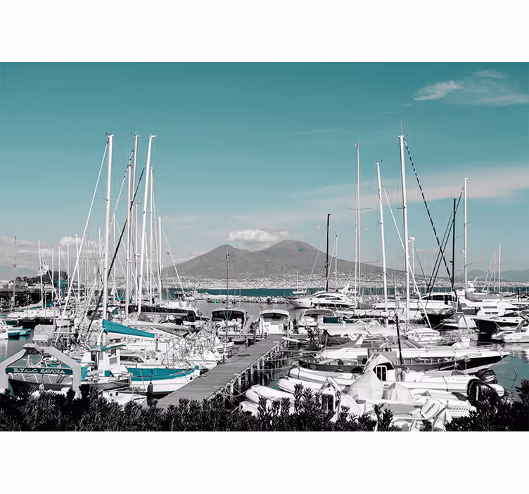 Living room blind vesuvius naples landscape - TenStickers