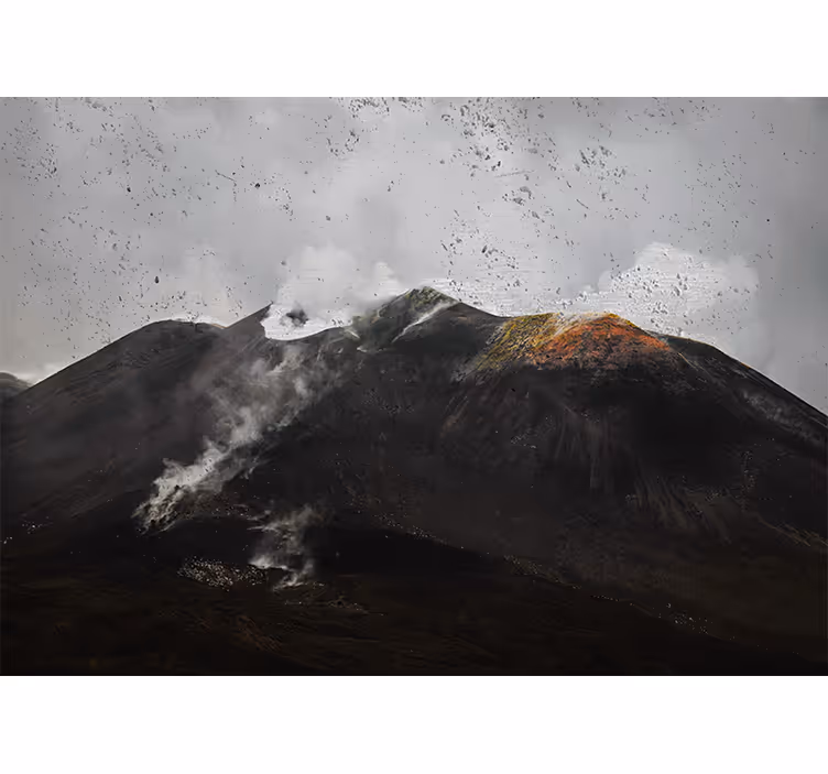 Foggy etna scenery living room blind - TenStickers