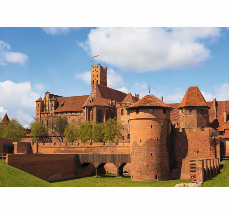 Living room blind malbork castle design - TenStickers