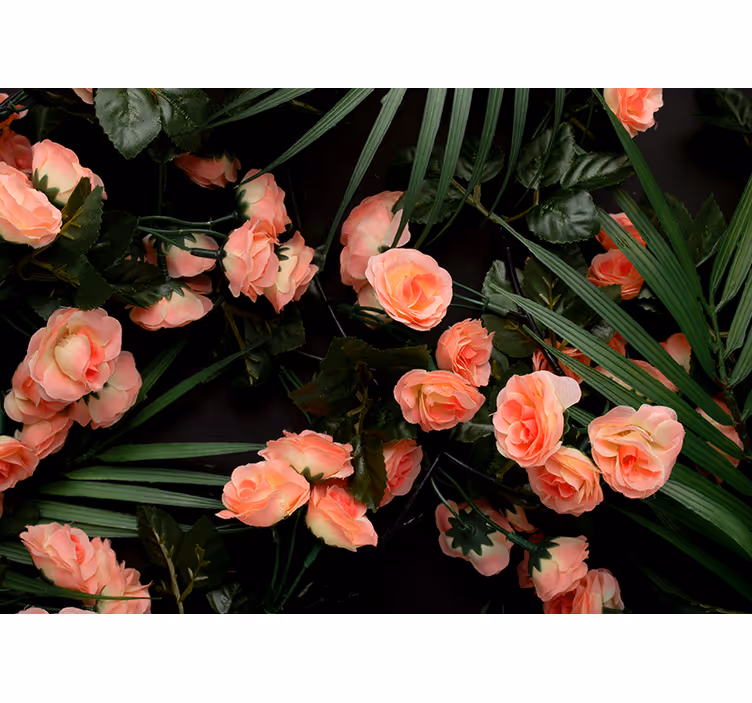 Living room blind floral palm design - TenStickers