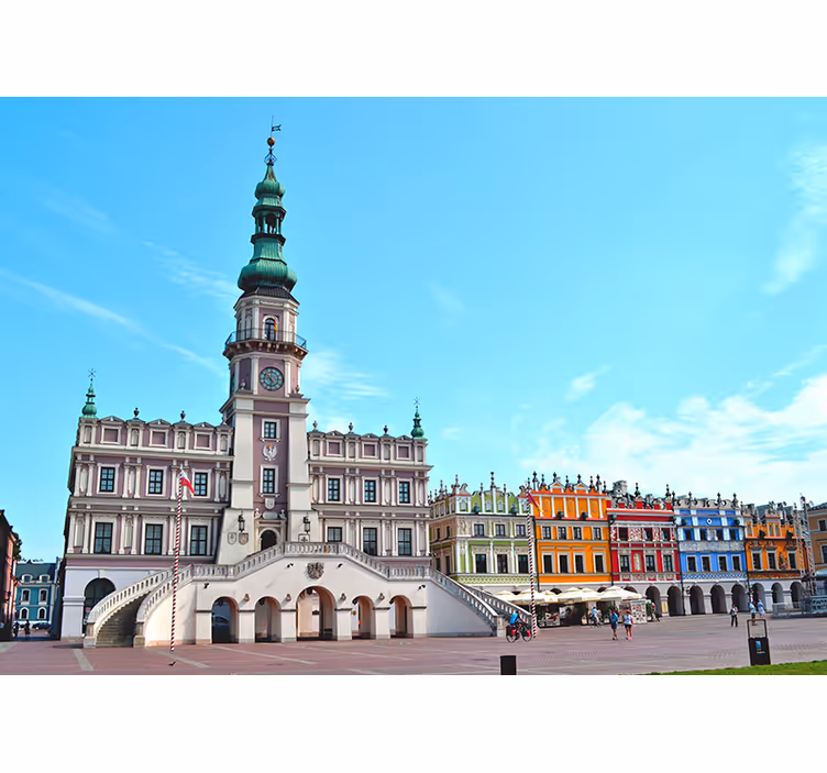 Zamość city living room blind - TenStickers