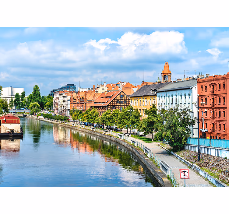 Living room blind bydgoszcz river - TenStickers