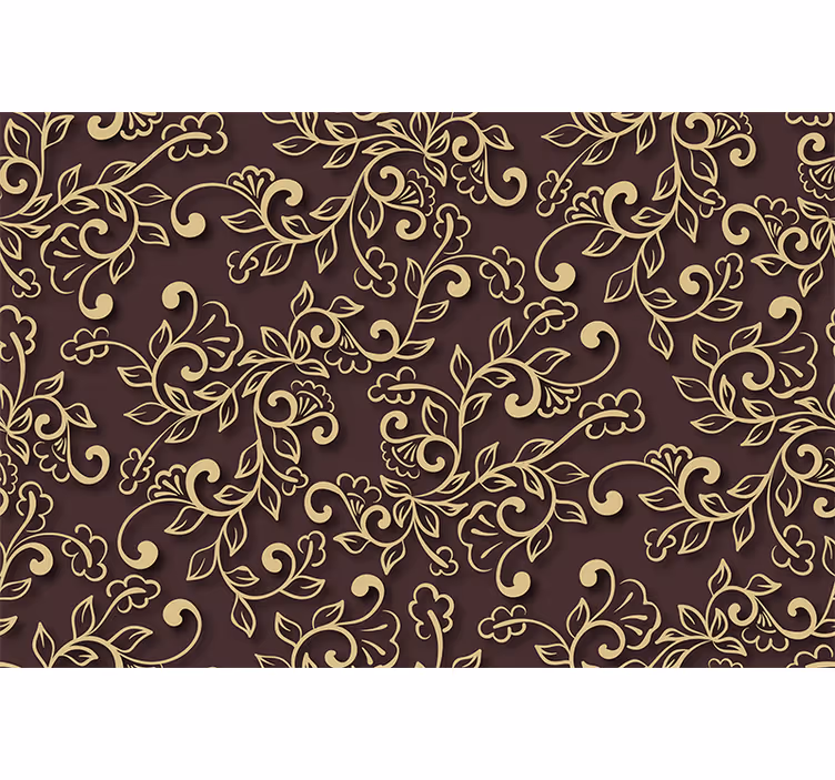 Living room blind in golden tree leaves design - TenStickers