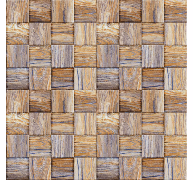 Living room blind in 80's wood look mosaic - TenStickers