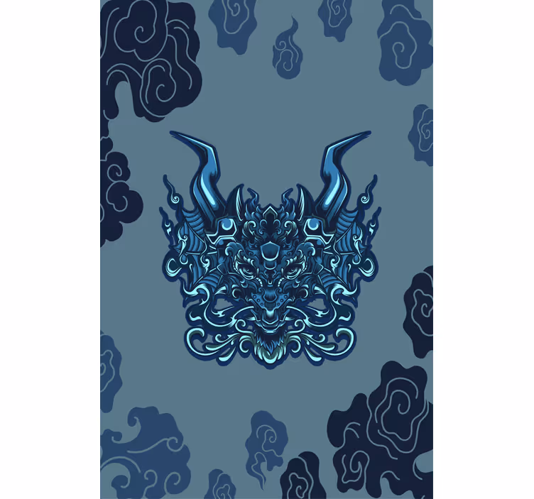 Living room blind mythical dragon design - TenStickers