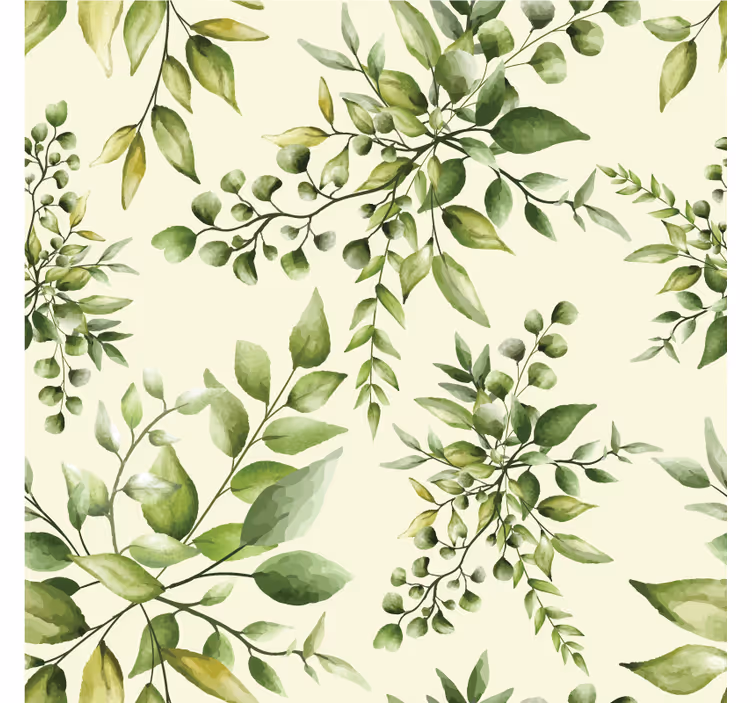Living room blind with tropical flourishing leaves - TenStickers