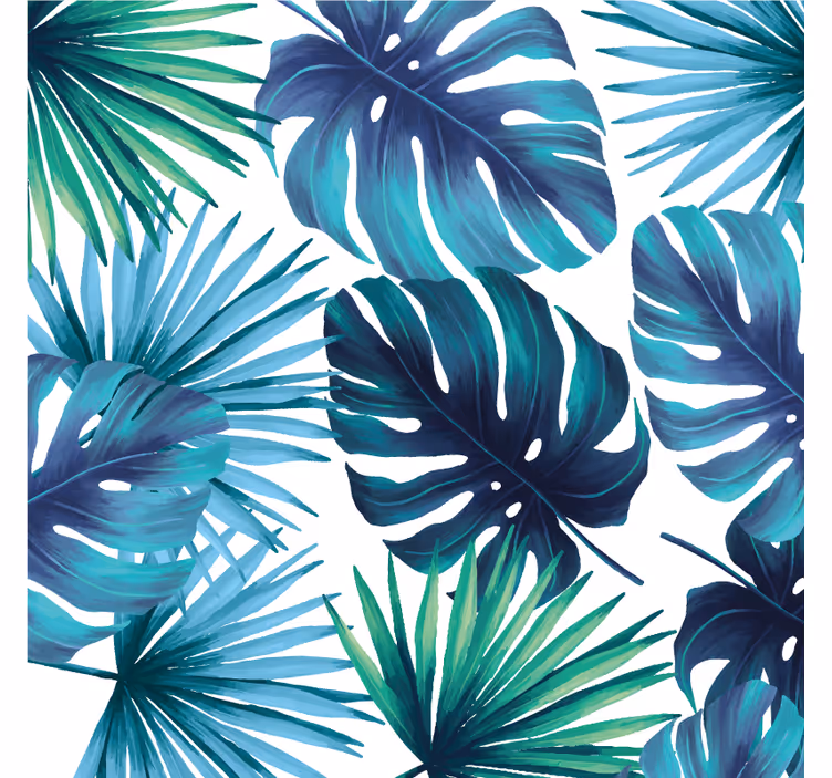 Living room blind tropical leaves california style - TenStickers